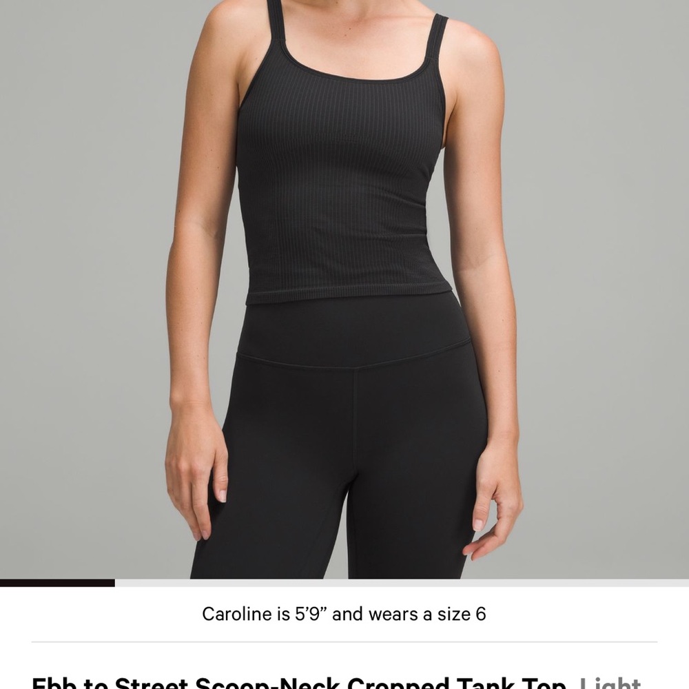 Lululemon Ebb to Street Scoop Neck Cropped Tank